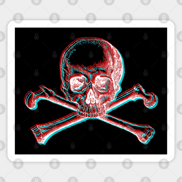 Skull and crossbones Magnet by Blacklinesw9